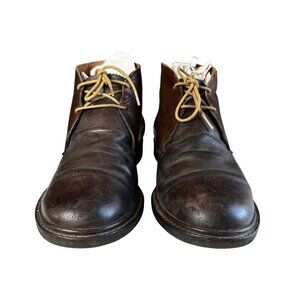 Olukai Pahoa Chukka Boot Mens 11 W Wide Brown Leather Lace Up